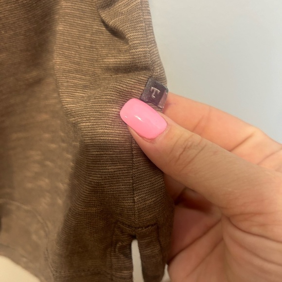 TOAD & CO size XS, brown short sleeve top with scoop collar - Picture 8 of 8